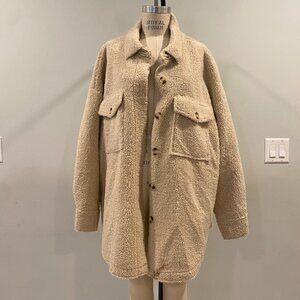 Good American Contour Faux Shearling Jacket (Size 3/4-  Large / XL)